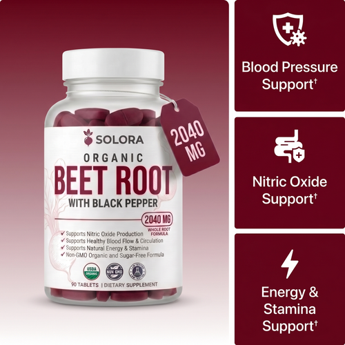 Solora® Organic Beet Root Capsules (2,025mg)